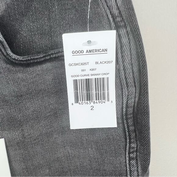 Good American Good Curve Skinny Crop Fringe Detail Size 2 / 26 - Picture 7 of 11